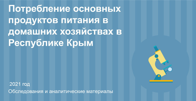 Потребление основных продуктов питания в домашних хозяйствах в Республике Крым
