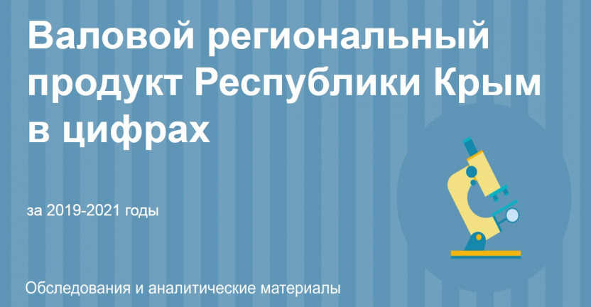 Валовой региональный продукт Республики Крым в цифрах за 2019-2021 годы