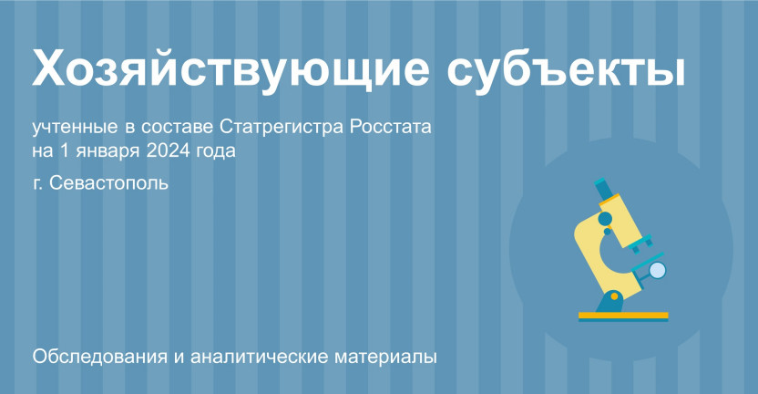 Хозяйствующие субъекты города Севастополя, на 1 января 2024 года
